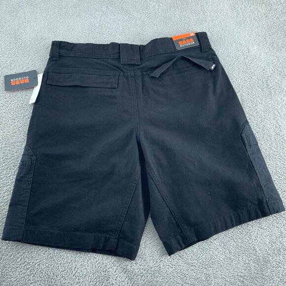 Bass Outdoor Mens Pro Cargo Shorts 32 Black 98% Cotton 2% Spandex NWT 1915 - Picture 2 of 10